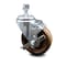 Service Caster 4 Inch High Temp Phenolic Wheel Swivel 1/2 Inch Threaded Stem Caster with Brake SCC-TS20S414-PHRHT-TLB-121315 - alternate 1